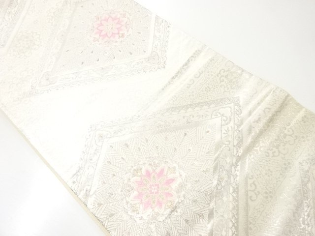 JAPANESE KIMONO / HISHIKA-MON PATTERN WOVEN FUKURO OBI